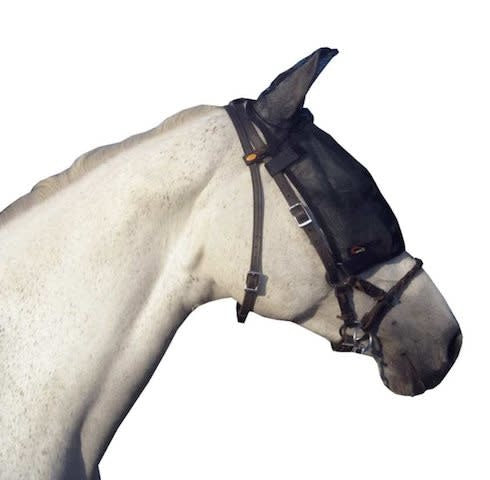 Cavallo Horse & Rider Vliegenmasker met oren, Zwart