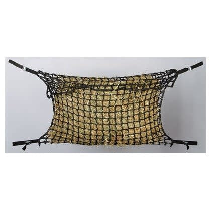 WIYETY Hooinet Voor Paarden – 2 Stuks – 90x60 Cm, Maaswijdte 5x5 Cm – Met Ringen – Zwart