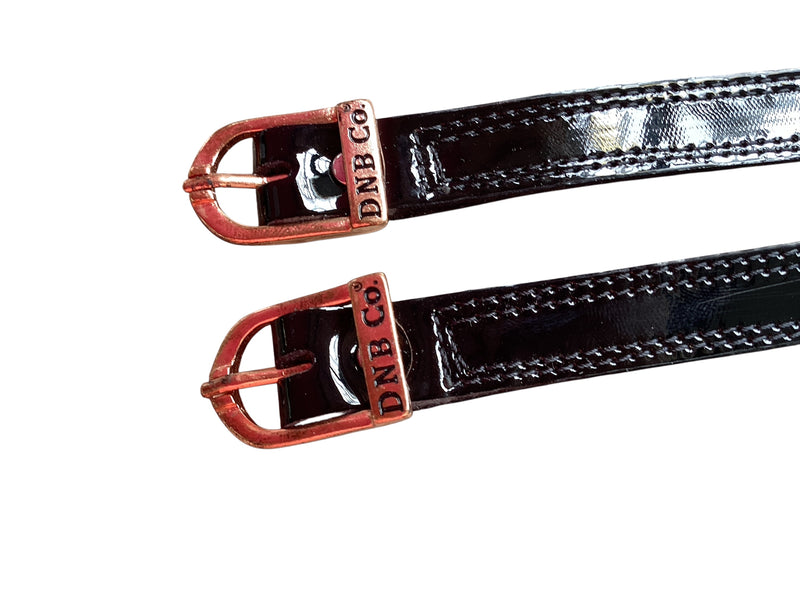 De Niro Sporenbandje Patent, Zwart-Rosegold