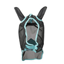 Weatherbeeta Comfitec Deluxe Mask with Ears and Nose, Black-Turquoise