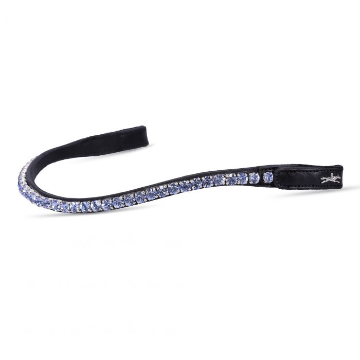 Schockemöhle Stirnband Siena, Schwarz/Hellblau