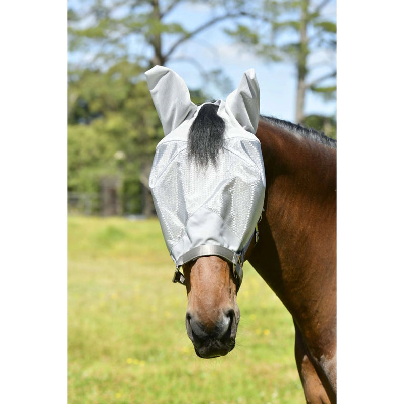 Weatherbeeta Comfitec Hexi Shield Dual Vliegenmasker, Zilver