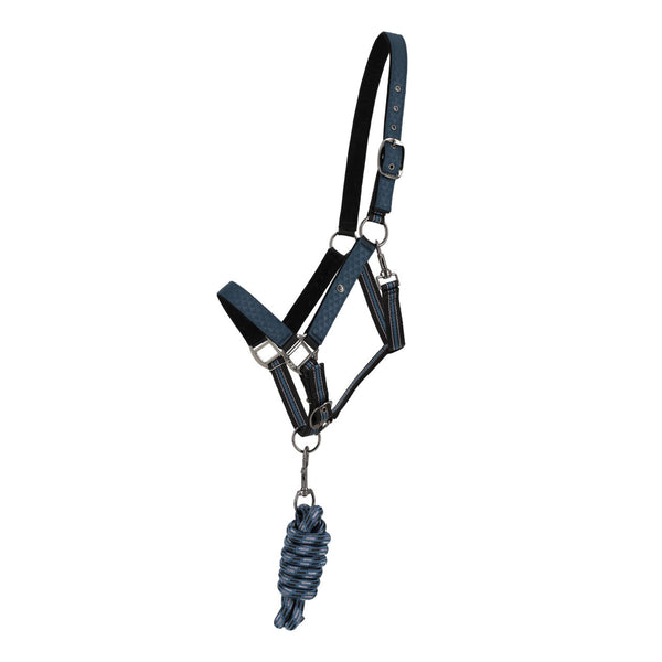 QHP Halsterset Turnout Collection, Mystic Blue