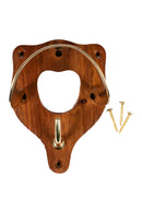 HKM Luxus-Kopfstückhalter, Holz und Gold