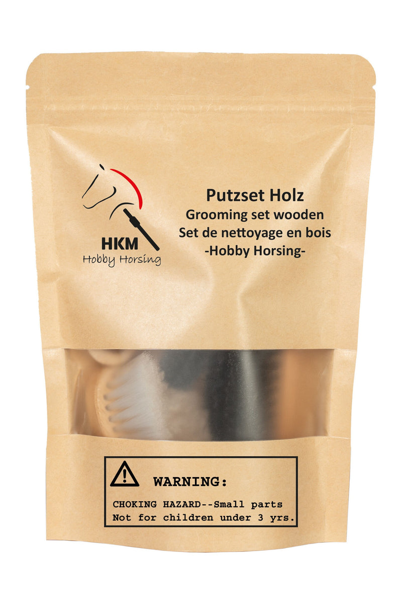 HKM Hobby Horse Houten Borstelset, Naturel