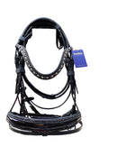 HB Showtime Bridle Jump Rocky Glitter, Schwarz/Schwarz