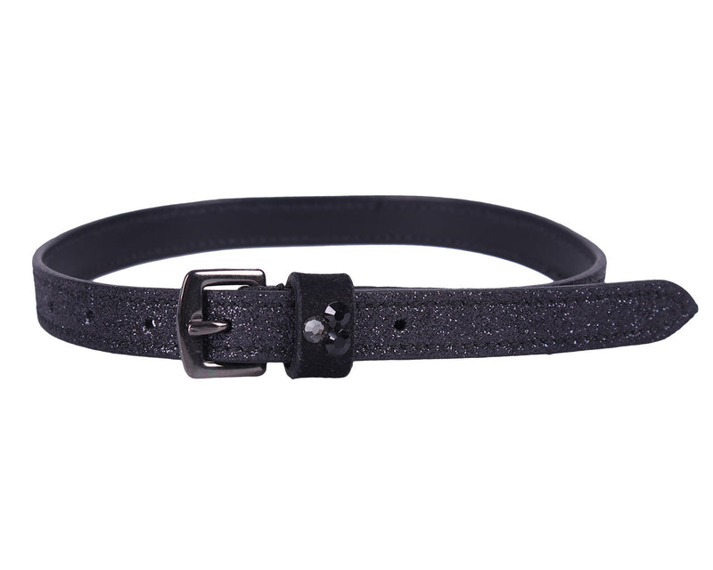 QHP Sporenriemen Shimmer, Schwarz