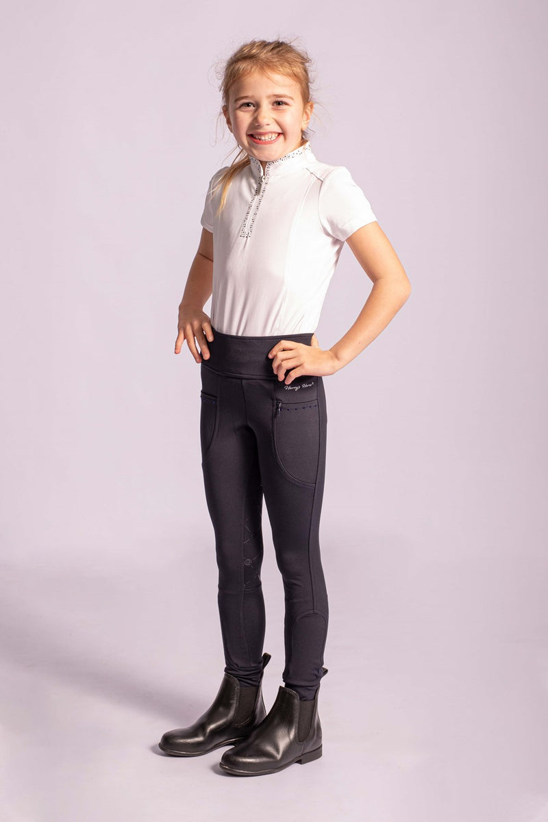 Harry's Horse Reitleggings Rookie Full Grip Kids, Marineblau