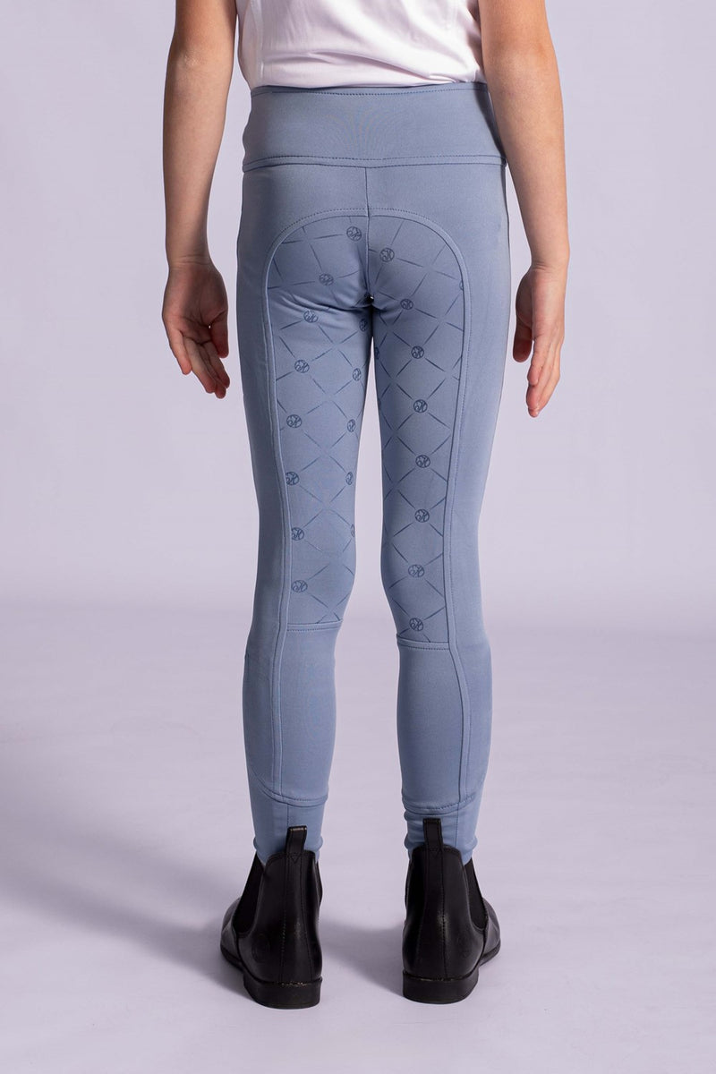 Harry's Horse Reitleggings Rookie Full Grip Kids, Stahlblau