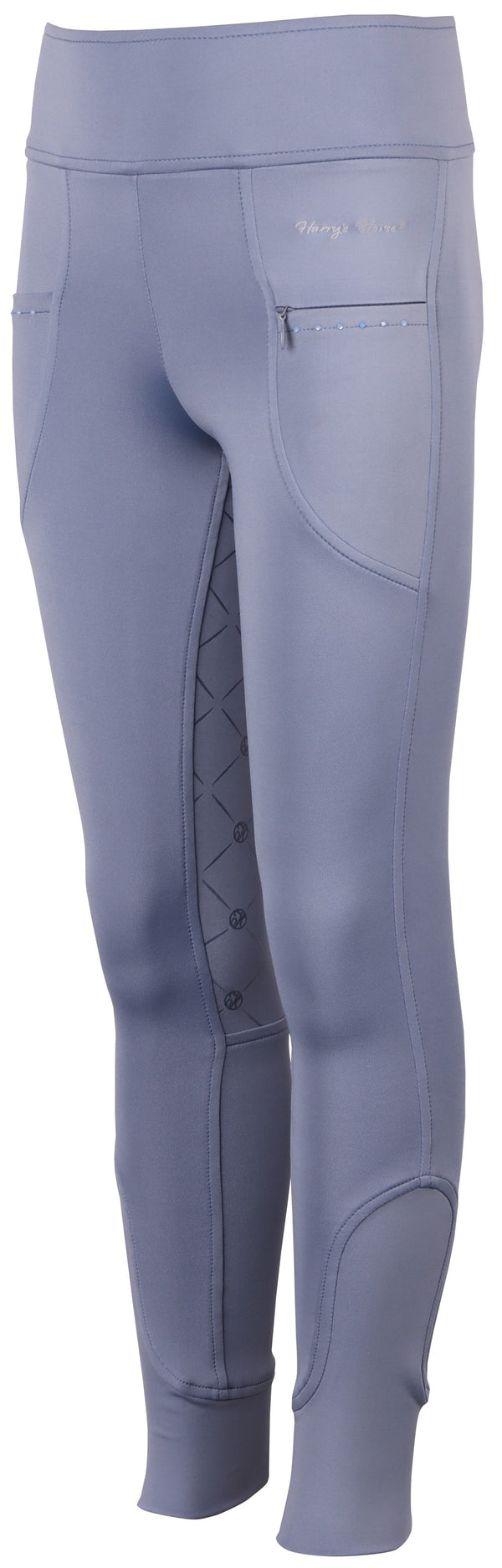 Harry's Horse Riding Tights Rookie Full Grip Kids, Steel Blue