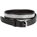 Harry's Horse Ledergürtel Crystal Drops, Schwarz/Silber