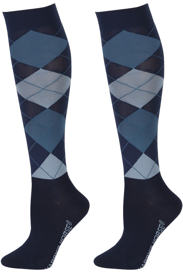 Harry's Horse Kousen Argyle, navy