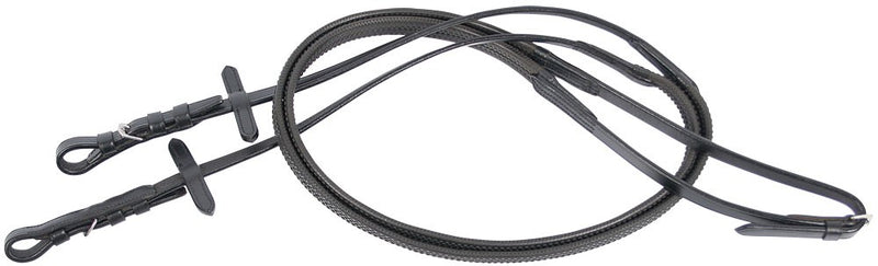 Harry's Horse Zügel, weiches Gummi, Schwarz