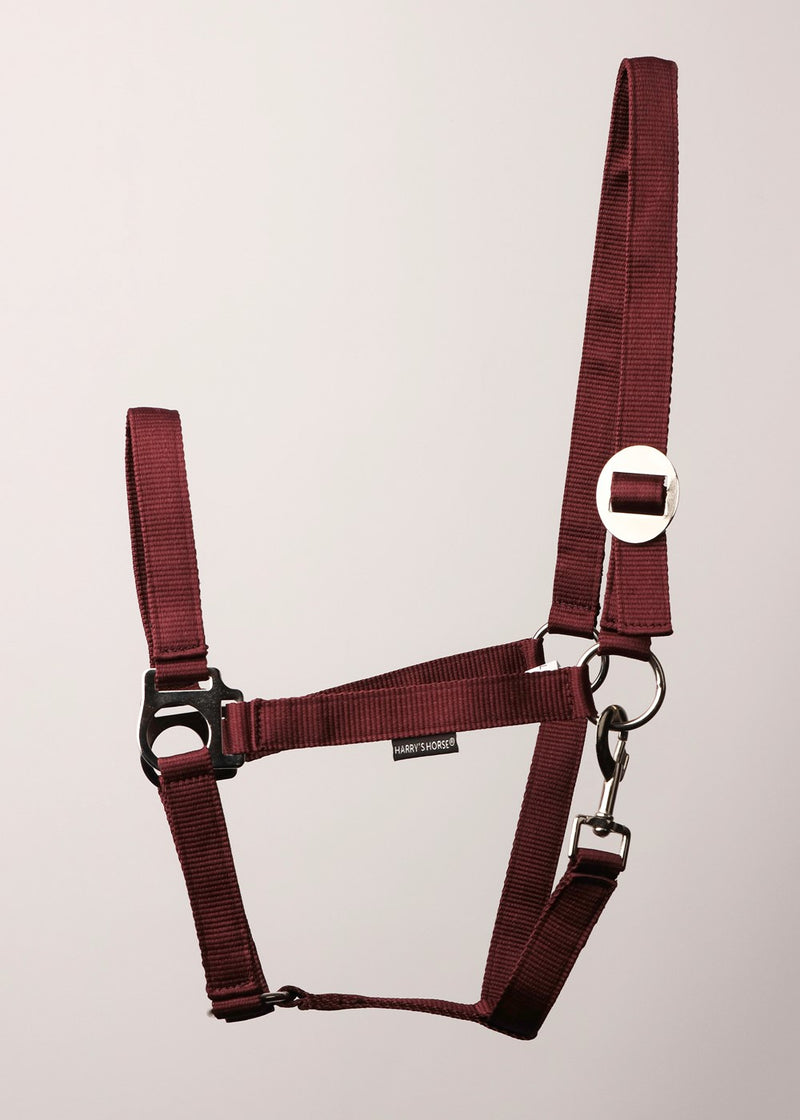 Harry's Horse Halster met schuifsluiting en muskaton, burgundy