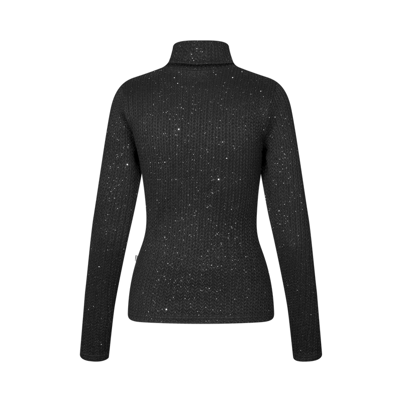 Kingsland Michela Knitted Rollneck, Zwart met glitters