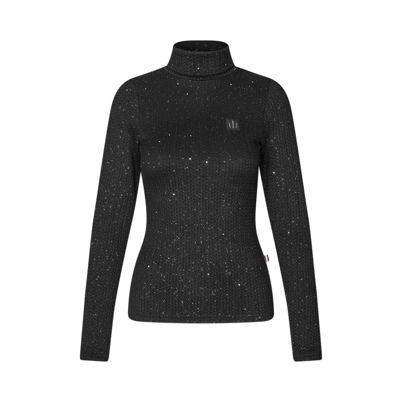 Kingsland Michela Knitted Rollneck, Zwart met glitters