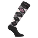 HV Polo Socken Argyle, Schwarz/Silbergrau/Rosa