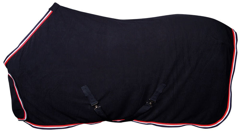 Fleecedecke Master, Navy mit rot/weiß/blauer Paspelierung