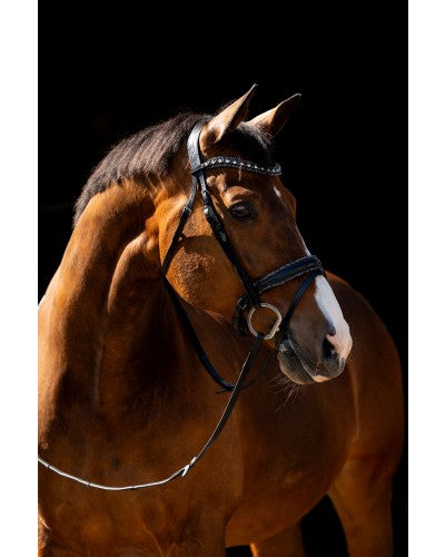 HB Showtime Hoofdstel Jump Rocky Glitter, Zwart/Zwart