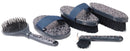 Harry's Horse Brush Set of 5, Indigo with bits and bracket print 