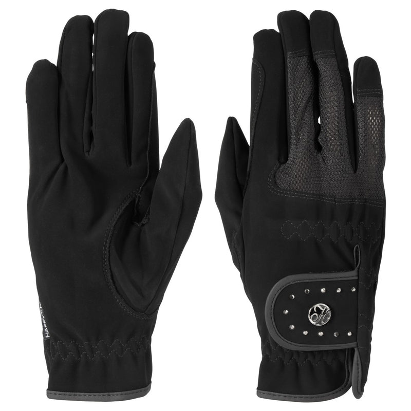 Harry's Horse Handschuh Domy Mesh Crystal, Schwarz
