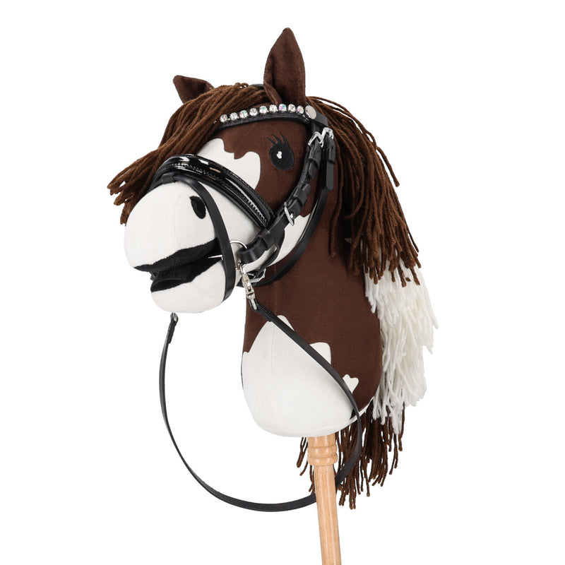 QHP Hobby Horse Hoofdstel Sunset, Zwart