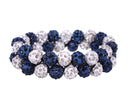 QHP Knotband Gloss, Wit/Navy