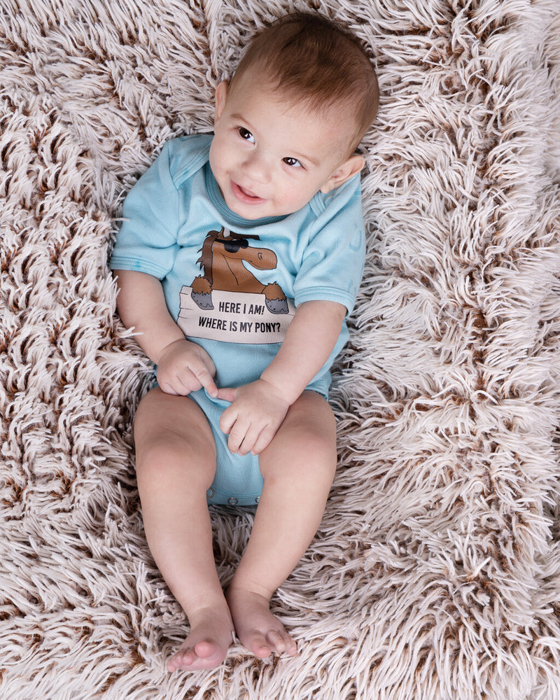 QHP Romper Bobby, Baby Blauw