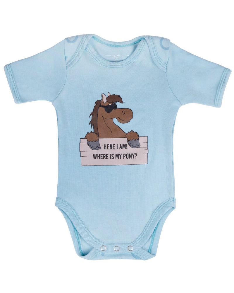 QHP Romper Bobby, Baby Blauw