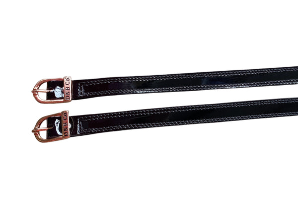 De Niro Sporenbandje Patent, Zwart-Rosegold