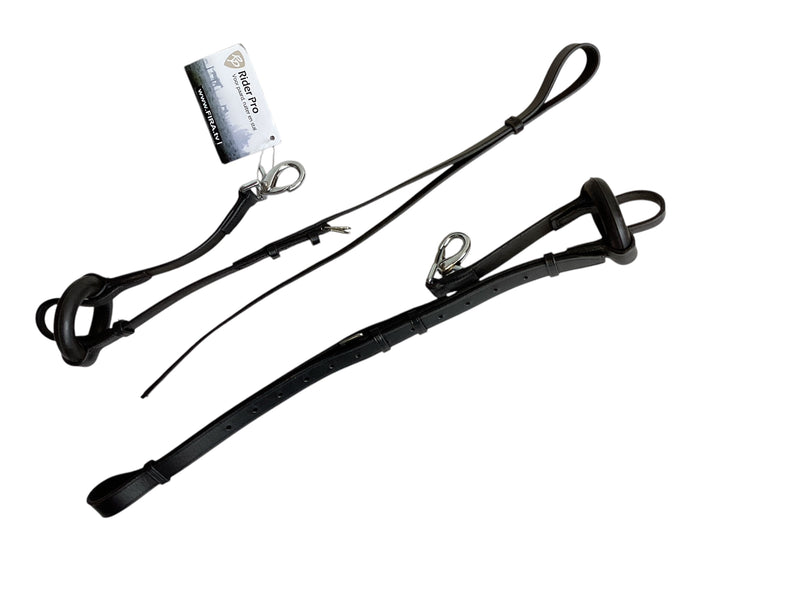 Rider Pro Bijzetteugels, Zwart