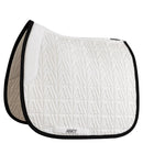 Anky Twill Dressage Saddle Pad, White with black piping