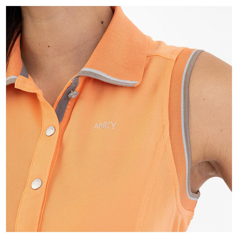 Anky Polo Shirt Zonder Mouwen, Gold Sunset