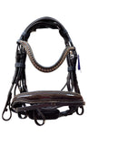 HB Showtime Bridle Jump Rocky Glitter, Brown/Gold