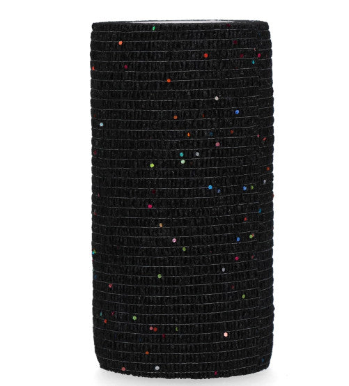 Excellent Vet wrap Plakbandage, zwart met glitters