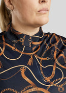 Montar Curve Polo Haily Bridle Print, Dark Navy