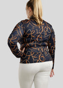 Montar Curve Polo Haily Bridle Print, Dark Navy