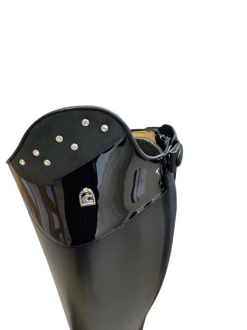 Cavallo Linus Pro Jump Nubuk/Lack/Strass, Schwarz