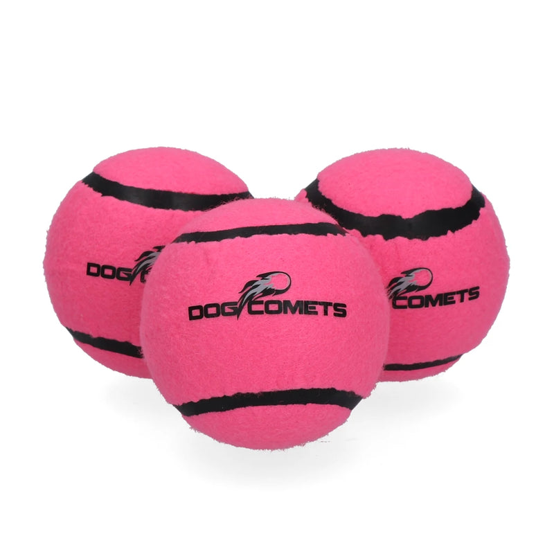 Dog Comets Tennisbal Starlight - set van 3, Roze M