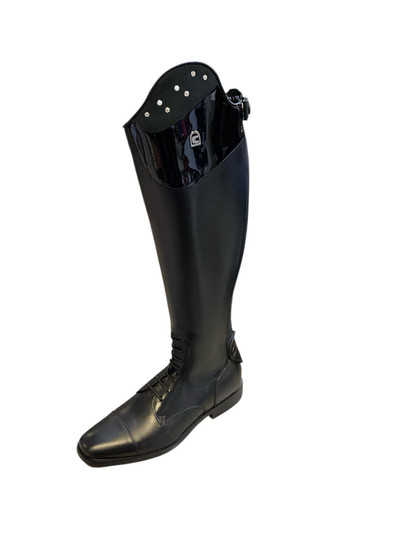 Cavallo Linus Pro Jump Nubuk/Lack/Strass, Schwarz