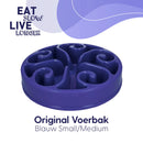Slowfeeder Eat Slow Live Longer voerbak voor honden of katten, Blauw S