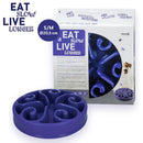 Slowfeeder Eat Slow Live Longer voerbak voor honden of katten, Blauw S