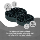 Slowfeeder Eat Slow Live Longer voerbak voor honden of katten, Grijs