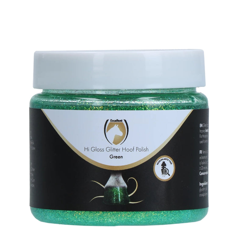 Excellent Horse Hi Gloss Glitter Hoeflak, Groen, 150 ml