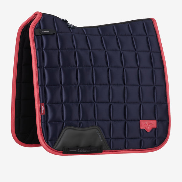 LeMieux Loire Classic Dressage Square, Navy/Cranberry