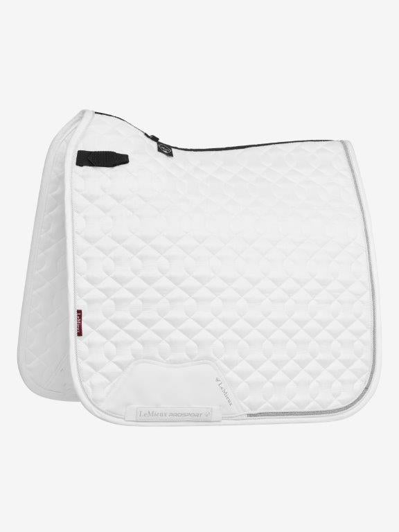 LeMieux Crystal Suede Dressage Pad, Wit