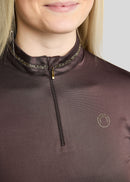 Montar Shirt MOVeronica Thermo LS Golden Quartz Crystal, Black Peony