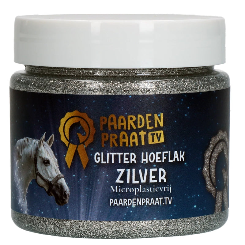 Paardenpraat TV Glitter Hoeflak, Zilver