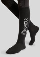 Montar Wollen Kousen Met Logo, Black