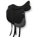 Tekna Dynamix Dressage Saddle with Leather Girth Straps, Black